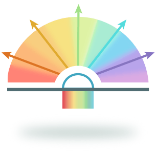 diagram of light field pixel displaying multiple colors in multiple directions