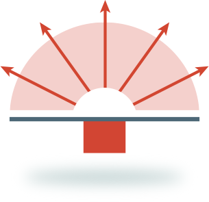 diagram of traditional pixel displaying one color in all directions